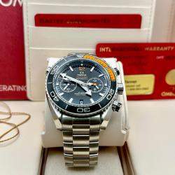 Pre Owned Omega Seamaster Planet Ocean 215.30.46.51.01.002 Automatic Stainless Steel Men's Wristwatch 45.5 mm