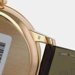 Pre Owned Omega De Ville 42458402052002 Automatic Cream diamonds 18k Rose gold Men's Wristwatch 39.5 mm