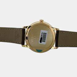 Pre Owned Omega De Ville 42458402052001 Automatic Cream diamonds 18k yellow gold Men's Wristwatch 39.5 mm