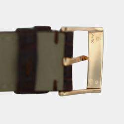 Pre Owned Omega De Ville 42458402052002 Automatic Cream diamonds 18k Rose gold Men's Wristwatch 39.5 mm