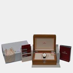 Pre Owned Omega De Ville 42458402052002 Automatic Cream diamonds 18k Rose gold Men's Wristwatch 39.5 mm