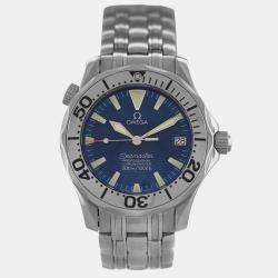 Pre Owned Omega Seamaster Professional 300M 2253.80 Quartz Blue stainless steel Men's Wristwatch 36 mm