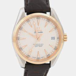 Pre Owned Omega Seamaster Aqua Terra Automatic Rose Gold Stainless Steel Men's Wristwatch 42 mm