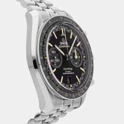 Pre Owned Pre-Owned Omega Speedmaster Super Racing 329.30.44.51.01.003 Black Automatic Stainless Steel Men's Wristwatch 44 mm