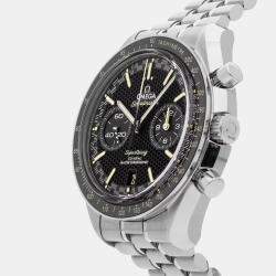 Pre Owned Pre-Owned Omega Speedmaster Super Racing 329.30.44.51.01.003 Black Automatic Stainless Steel Men's Wristwatch 44 mm