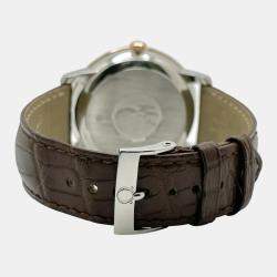 Pre Owned Omega De Ville Prestige 424.23.40.21.13.001 Automatic Brown Dial 18K Rose Gold Stainless Steel Men's Wristwatch 39.5mm