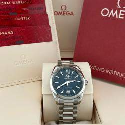 Pre Owned Omega Seamaster Aqua Terra Shades 220.10.38.20.03.003 Automatic Blue Dial Stainless Steel Men's Wristwatch 38mm