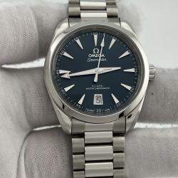 Pre Owned Omega Seamaster Aqua Terra Shades 220.10.38.20.03.003 Automatic Blue Dial Stainless Steel Men's Wristwatch 38mm