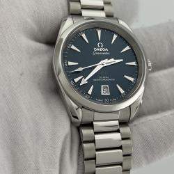 Pre Owned Omega Seamaster Aqua Terra Shades 220.10.38.20.03.003 Automatic Blue Dial Stainless Steel Men's Wristwatch 38mm