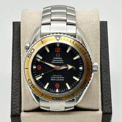 Pre Owned Omega Seamaster Planet Ocean 2909.50.83 Automatic Black Dial Stainless Steel Men's Wristwatch 42mm