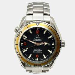 Pre Owned Omega Seamaster Planet Ocean 2909.50.83 Automatic Black Dial Stainless Steel Men's Wristwatch 42mm