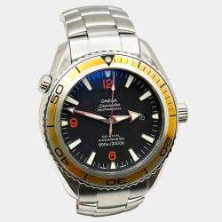 Pre Owned Omega Seamaster Planet Ocean 2909.50.83 Automatic Black Dial Stainless Steel Men's Wristwatch 42mm