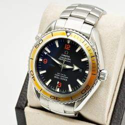 Pre Owned Omega Seamaster Planet Ocean 2909.50.83 Automatic Black Dial Stainless Steel Men's Wristwatch 42mm