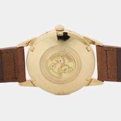 Pre Owned Omega Seamaster 14704-3SC Automatic Black 18k Yellow Gold Men's Wristwatch 33 mm