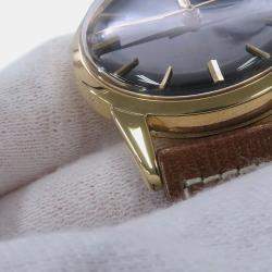 Pre Owned Omega Seamaster 14704-3SC Automatic Black 18k Yellow Gold Men's Wristwatch 33 mm