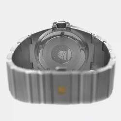 Pre Owned Omega Constellation Double Eagle 1513.51 Quartz Black Dial Stainless Steel Men's Wristwatch 38 mm