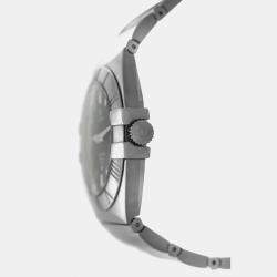 Pre Owned Omega Constellation Double Eagle 1513.51 Quartz Black Dial Stainless Steel Men's Wristwatch 38 mm