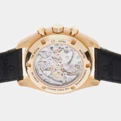 Pre Owned ساعة يد رجالية أوميغا سبيدماستر مون واتش بروفيشنال كرونوجراف 310.63.42.50.10.001 بلون أخضر بتعبئة يدوية ذهب وردي عيار 18 42 مم