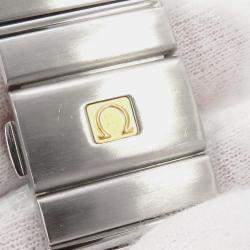 Pre Owned  Omega Constellation 123.10.35.60.01.001 Quartz Black Stainless Steel Men's Wristwatch 35 mm