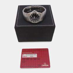 Pre Owned  Omega Constellation 123.10.35.60.01.001 Quartz Black Stainless Steel Men's Wristwatch 35 mm