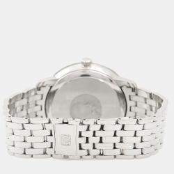 مملوكة مسبقًا ساعة يد رجالية أوميغا ديفيل بريستيج 424.10.40 أوتوماتيك بيضاء ستانلس ستيل 40 مم