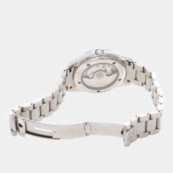 Pre Owned ساعة يد رجالية أوميغا سيماستر أكوا تيرا أوتوماتيكية بيضاء ستانلس ستيل 39 مم