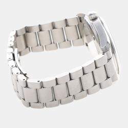 Pre Owned ساعة يد رجالية أوميغا سيماستر أكوا تيرا أوتوماتيكية بيضاء ستانلس ستيل 39 مم