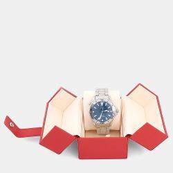 Pre Owned Omega Seamaster Diver 300 2265.80 Quartz Blue Stainless Steel Men's Wristwatch 41mm