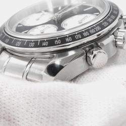 Pre Owned ساعة يد رجالية أوميغا سبيدماستر أوتوماتيكية سوداء ستانلس ستيل 40 مم