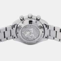 Pre Owned ساعة يد رجالية أوميغا سبيدماستر أوتوماتيكية سوداء ستانلس ستيل 40 مم