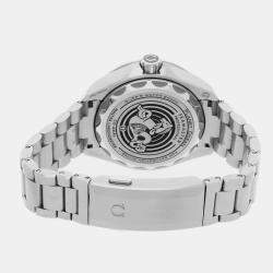 Pre Owned ساعة يد رجالية أوميغا سيماستر بلانيت أوشن 6000 متر ألترا ديب أو ميغاستيل 215.30.46.21.04.001 بيضاء أوتوماتيك ستانلس ستيل 45 مم