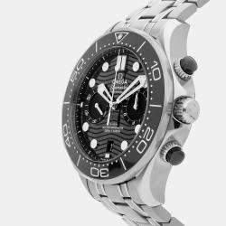 مملوكة مسبقًا ساعة يد رجالية أوميغا سيماستر دايفر 300 متر ك رونوجراف 210.30.44.51.01.001 أوتوماتيكية سوداء ستانلس ستيل مستعملة 44 ملم