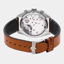 مملوكة مسبقًا ساعة يد رجالية أوميغا سبيدماستر كرونو سكوب لون أزرق تعبئة يدوية ستانلس ستيل 43 مم