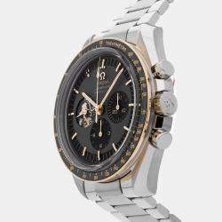 Pre Owned ساعة يد رجالية أوميغا سبيدماستر مونواتش أبولو 11 الذكرى الخمسين إصدار محدود 310.20.42.50.01.001 تعبئة يدوية رمادية ستانلس ستيل 42 ملم