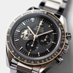 Pre Owned ساعة يد رجالية أوميغا سبيدماستر مونواتش أبولو 11 الذكرى الخمسين إصدار محدود 310.20.42.50.01.001 تعبئة يدوية رمادية ستانلس ستيل 42 ملم