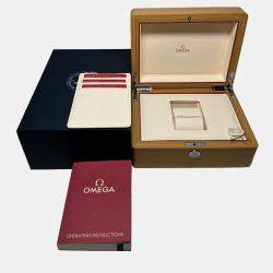 Pre Owned س اعة يد رجالية أوميغا سيماستر أكوا تيرا 150م 220.12.41.21.03.008 أوتوماتيك ستانلس ستيل زرقاء 41 مم مستعملة