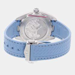 Pre Owned ساعة يد رجالية أوميغا سيماستر أكوا تيرا 150م 220.12.41.21.03.008 أوتوماتيك ستانلس ستيل زرقاء 41 مم مستعملة