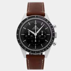 Pre Owned Pre-Owned Omega Speedmaster Anniversary Series Chronograph "First Omega In Space" 311.32.40.30.01.001 Black Manual Winding Stainless Steel Men's Wristwatch 39 MM