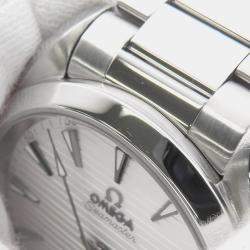 مملوكة مسبقًا Omega Seamaster Aqua Terra 220.10.38.20.02.001 Automatic Silver Stainless Steel Men's Wristwatch 38 mm