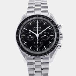 مملوكة مسبقًا Omega Speedmaster Moonwatch 310.30.42.50.01.002 Manual Winding Black Stainless Steel Men's Wristwatch 42 mm