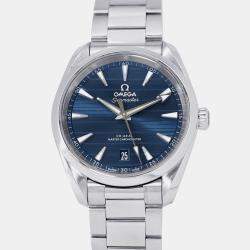 مملوكة مسبقًا Omega Seamaster Aqua Terra 220.10.38.20.03.001 Automatic Blue Stainless Steel Men's Wristwatch 38 mm