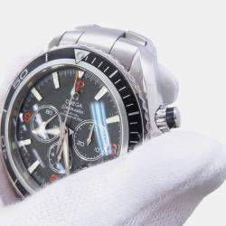 مملوكة مسبقًا Omega Seamaster Planet Ocean 2210.50 Automatic Black Stainless Steel Men's Wristwatch 45.5 mm