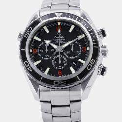 مملوكة مسبقًا Omega Seamaster Planet Ocean 2210.50 Automatic Black Stainless Steel Men's Wristwatch 45.5 mm