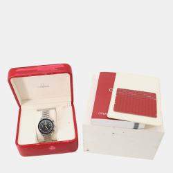 Pre Owned ساعة يد رجالية أوميغا سبيدماستر أوتوماتيكية سوداء ستانلس ستيل 3539.50 39 مم