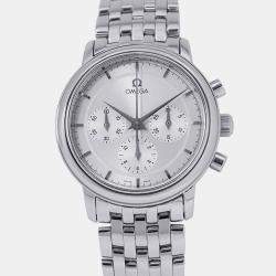 Pre Owned Omega De Ville 4540.31.00 Manual Winding Silver Stainless Steel Men's Wristwatch 36 mm