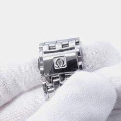 Pre Owned Omega De Ville 4540.31.00 Manual Winding Silver Stainless Steel Men's Wristwatch 36 mm