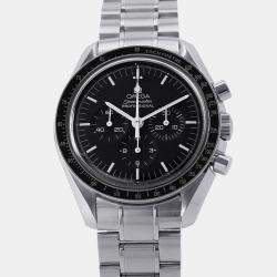 Pre Owned Omega Speedmaster 3570.50 Manual Winding Black Stainless Steel Men's Wristwatch 42 mm