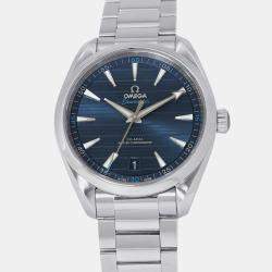 Pre Owned Omega Seamaster Aqua Terra 220.10.41.21.03.001 Automatic Blue Stainless Steel Men's Wristwatch 41 mm