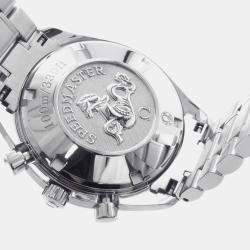 Pre Owned Omega Speedmaster 323.30.40.40.04.001 Automatic White Stainless Steel Men's Wristwatch 40 mm