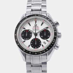 Pre Owned Omega Speedmaster 323.30.40.40.04.001 Automatic White Stainless Steel Men's Wristwatch 40 mm